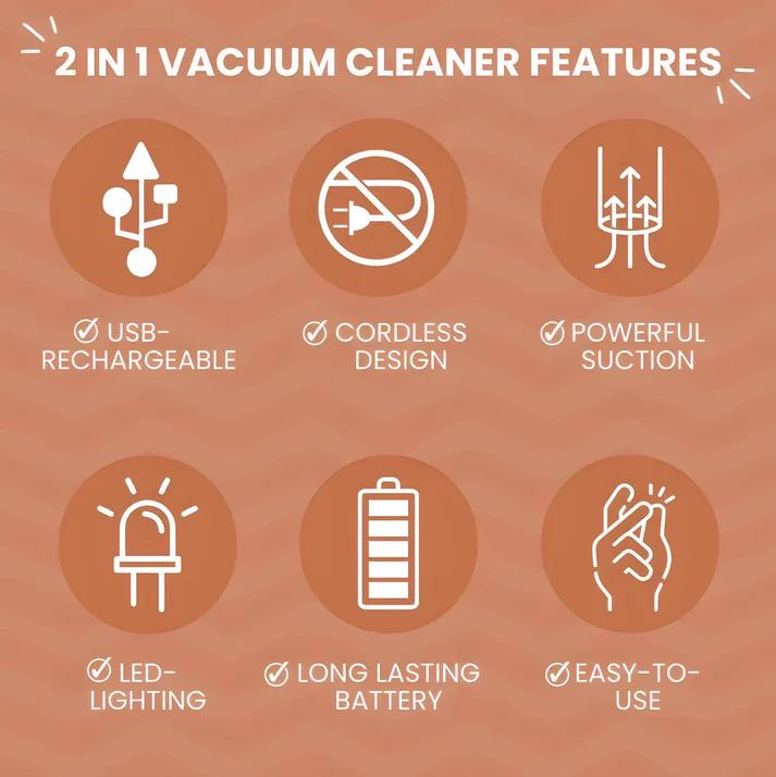 ProVac™ Portable Air Duster & Vacuum Cleaner